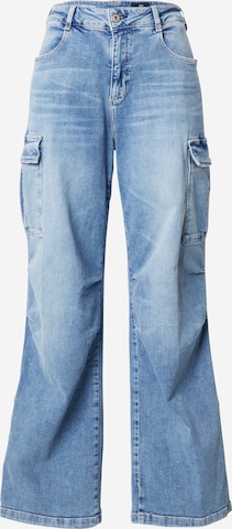 AG Jeans Loosefit Cargojeans 'MOON' in Blauw: voorkant