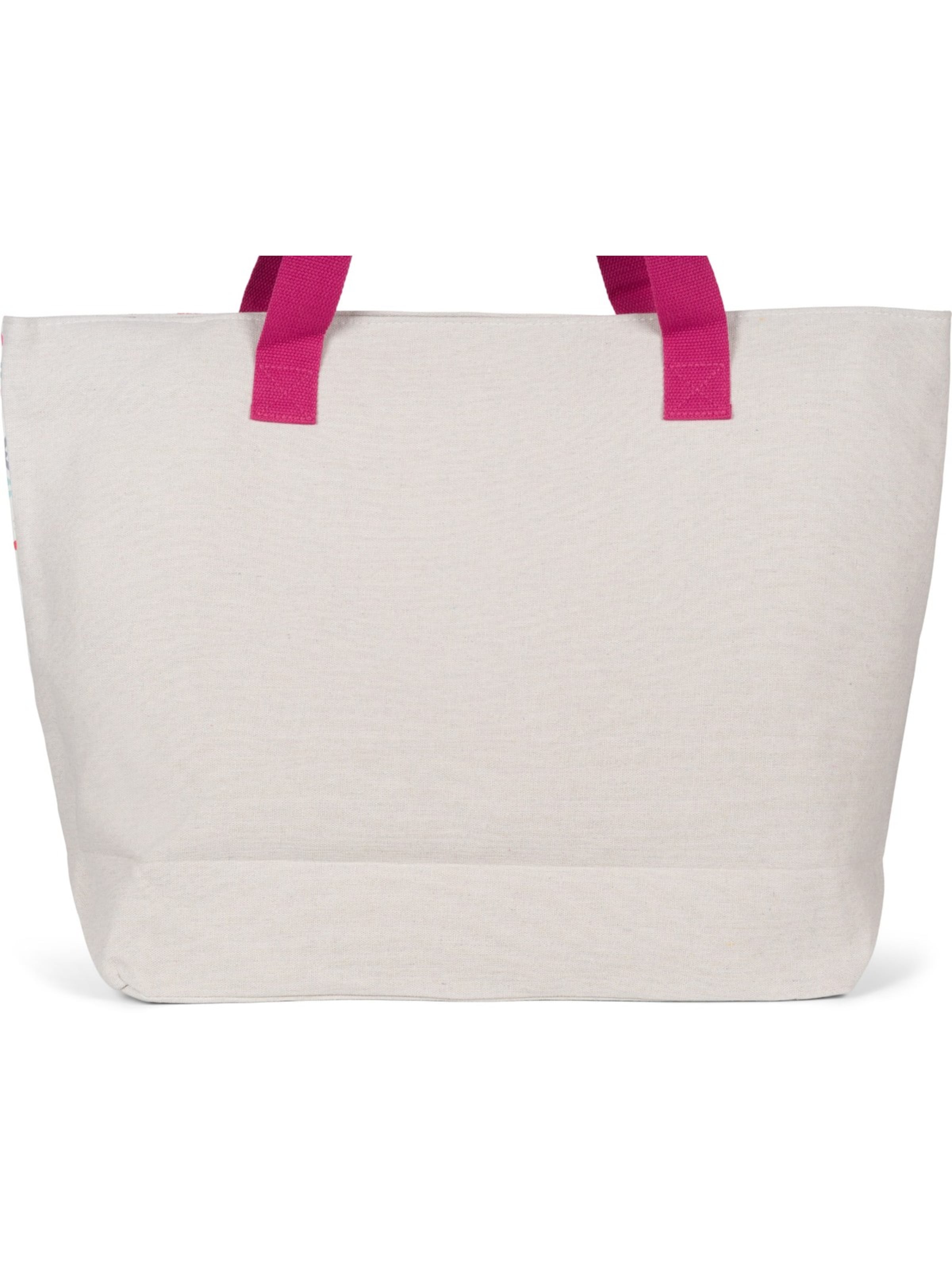 styleBREAKER Strandtasche 'Strandtasche Azteken Muster - Boho'‌‌‌ in Pink
