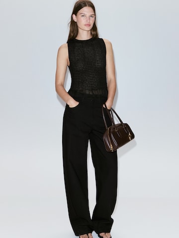 Top in maglia 'TATA' di MANGO in nero