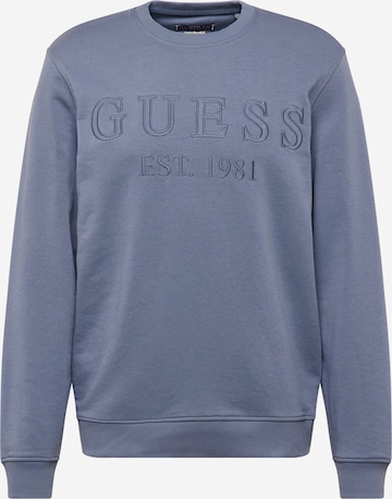 GUESS Sweatshirt 'BEAU' in Blauw: voorkant