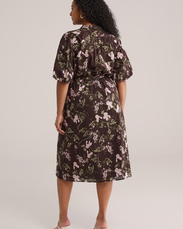 WE Fashion Платье-рубашка в Коричневый