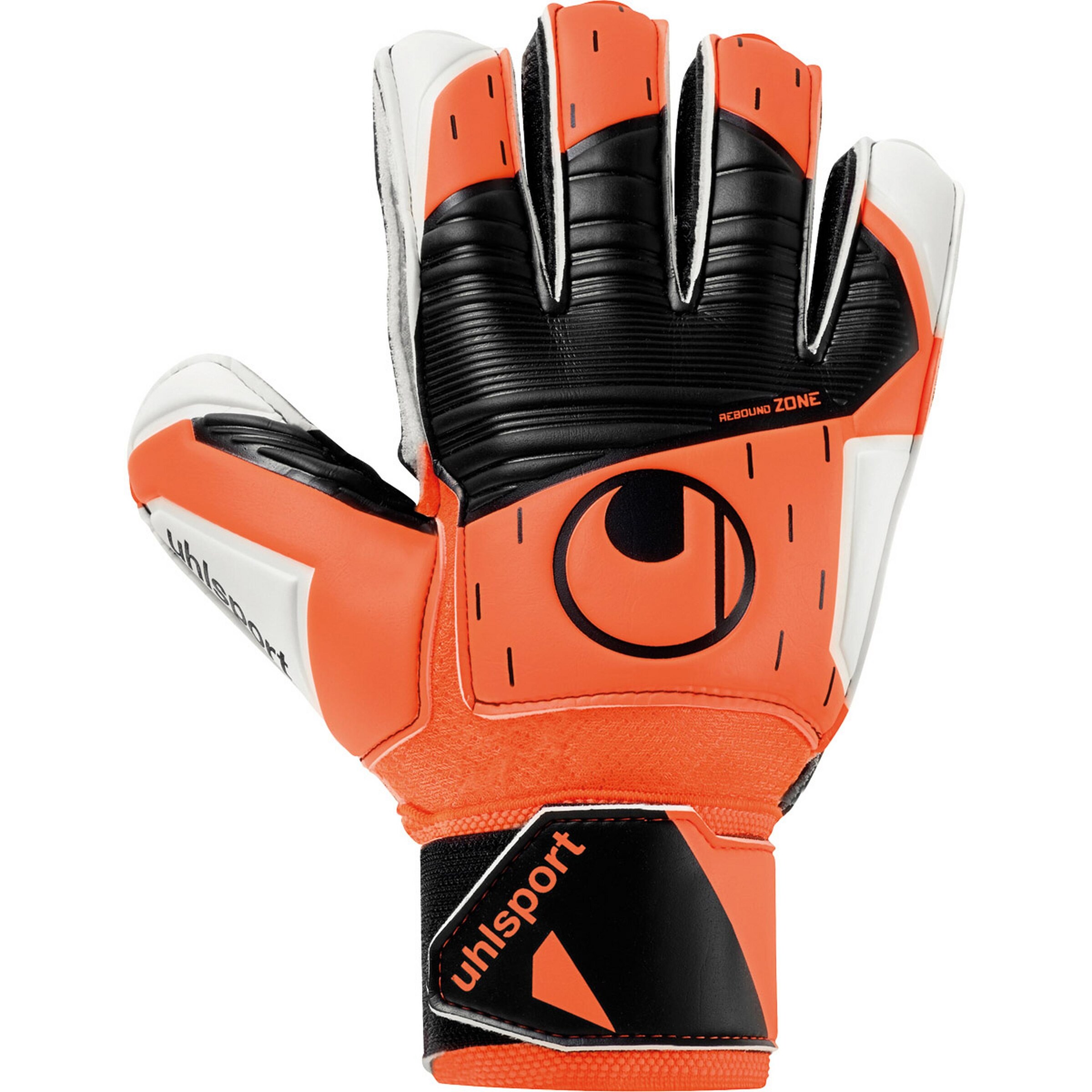 UHLSPORT Athletic Gloves in Orange: front