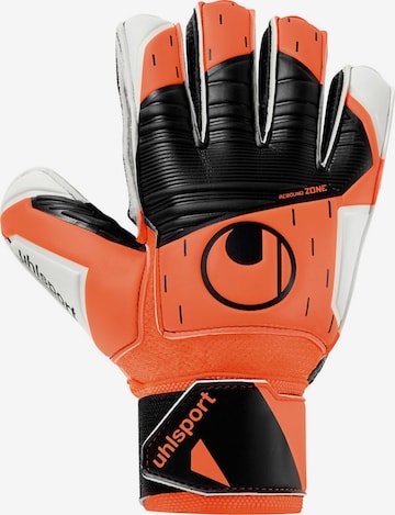 UHLSPORT Athletic Gloves in Orange: front