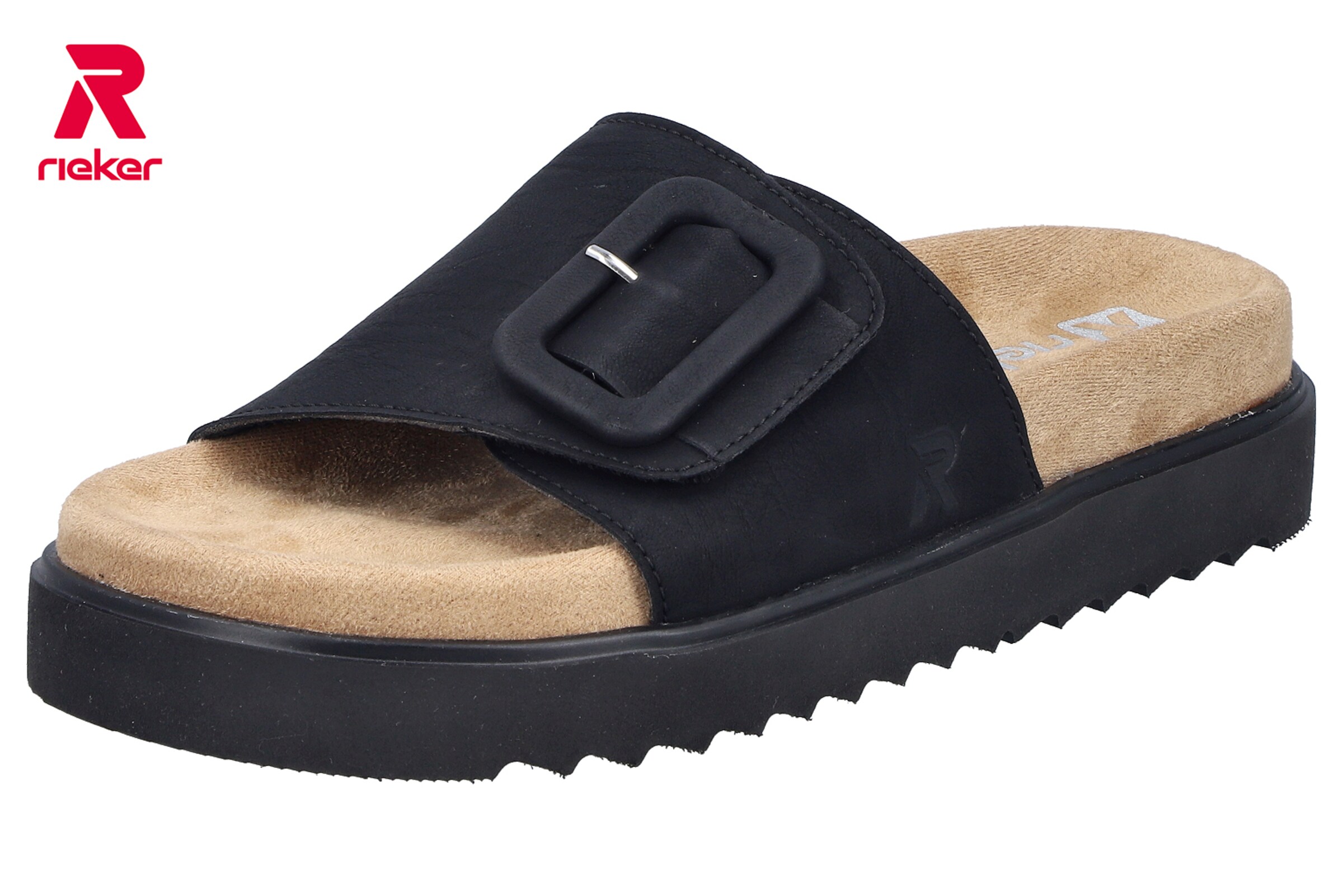 Mule 'V5650' Rieker en noir : devant