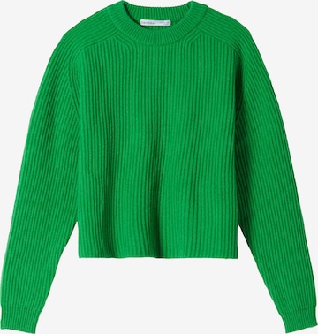 Pull-over Bershka en vert : devant