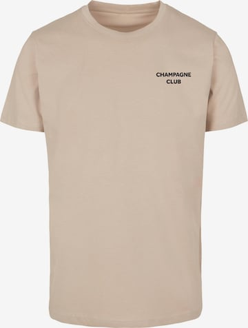 T-Shirt 'Champagne Club' Mister Tee en beige : devant