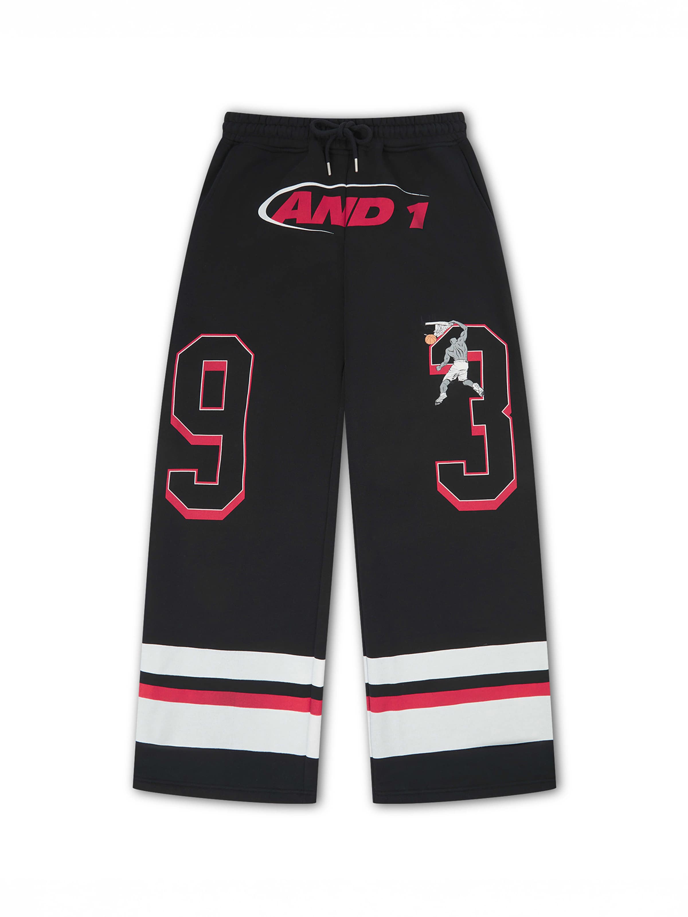 AND1 Loosefit Hose in Schwarz: Vorderseite