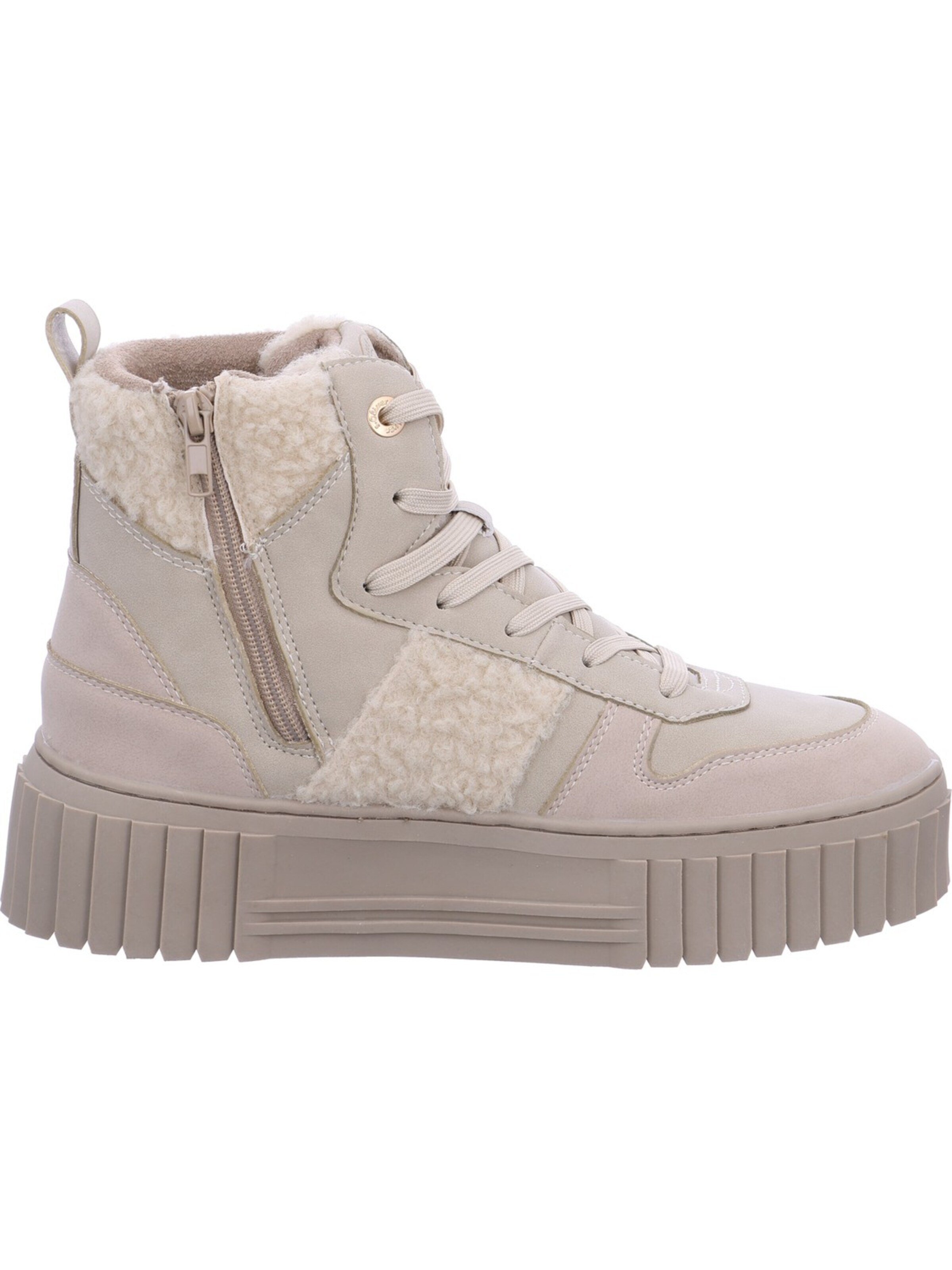 S. Oliver Lace-Up Ankle Boots in Beige
