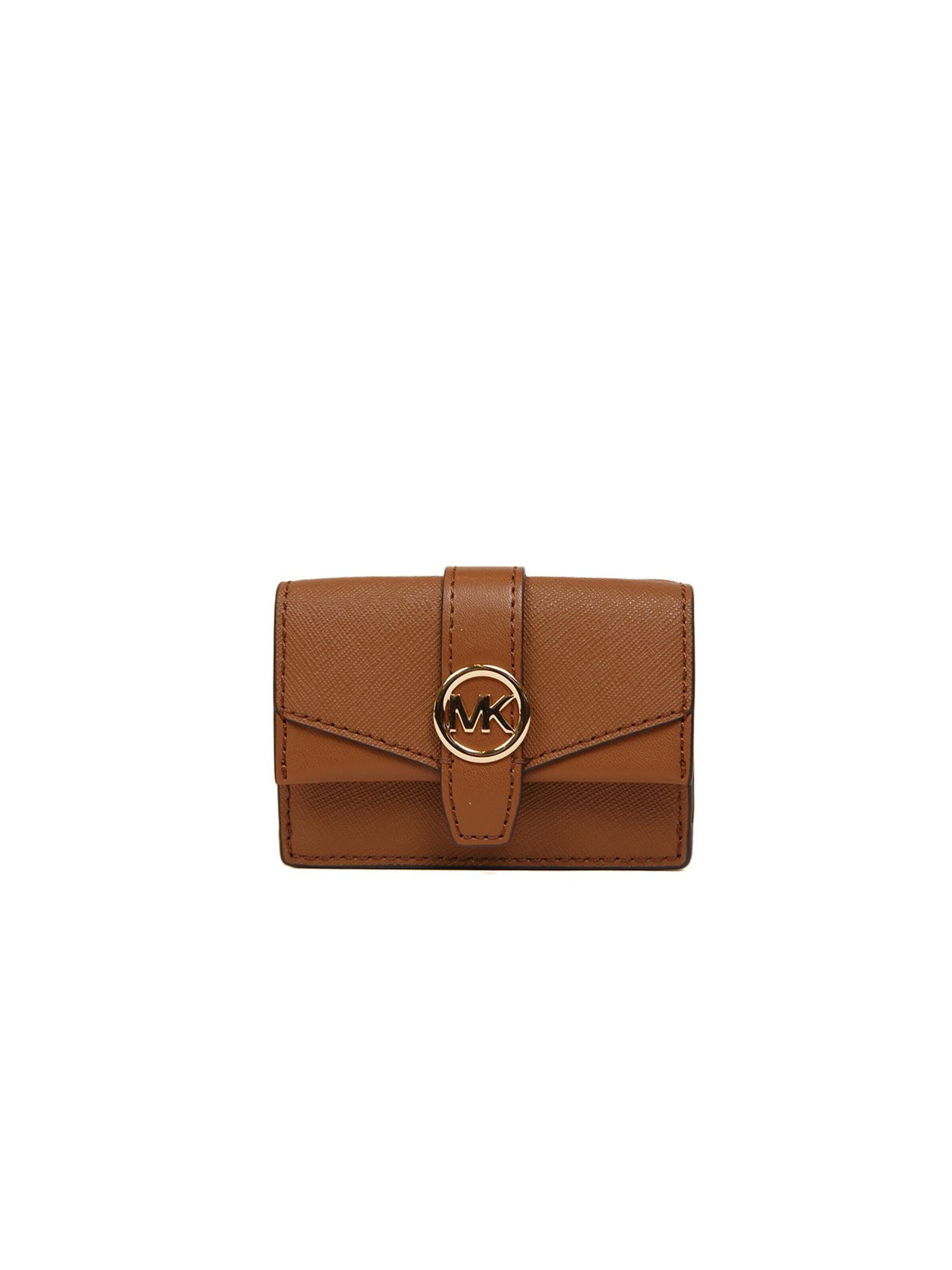 Michael Kors Portemonnaie 'Money Pieces Extra-Small Flap Trifold'‌‌‌‌‌‌‌‌ in Braun: Vorderseite