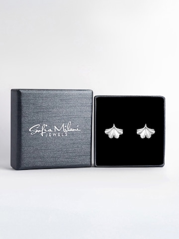 Sofia Milani Earrings 'Ginkgo Leaf' in Silver