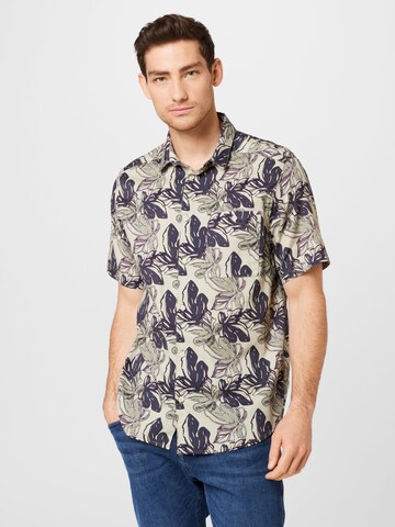 !Solid Regular fit Button Up Shirt in Green: front