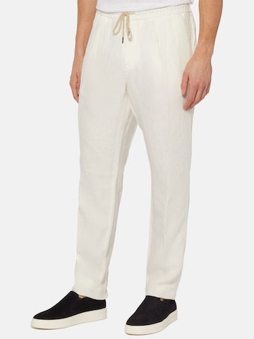 Regular Pantalon 'City' Boggi Milano en blanc : devant