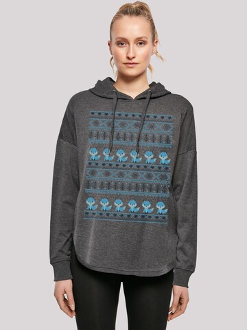 F4NT4STIC Sweatshirt 'Christmas Fuchs' in Grau: predná strana