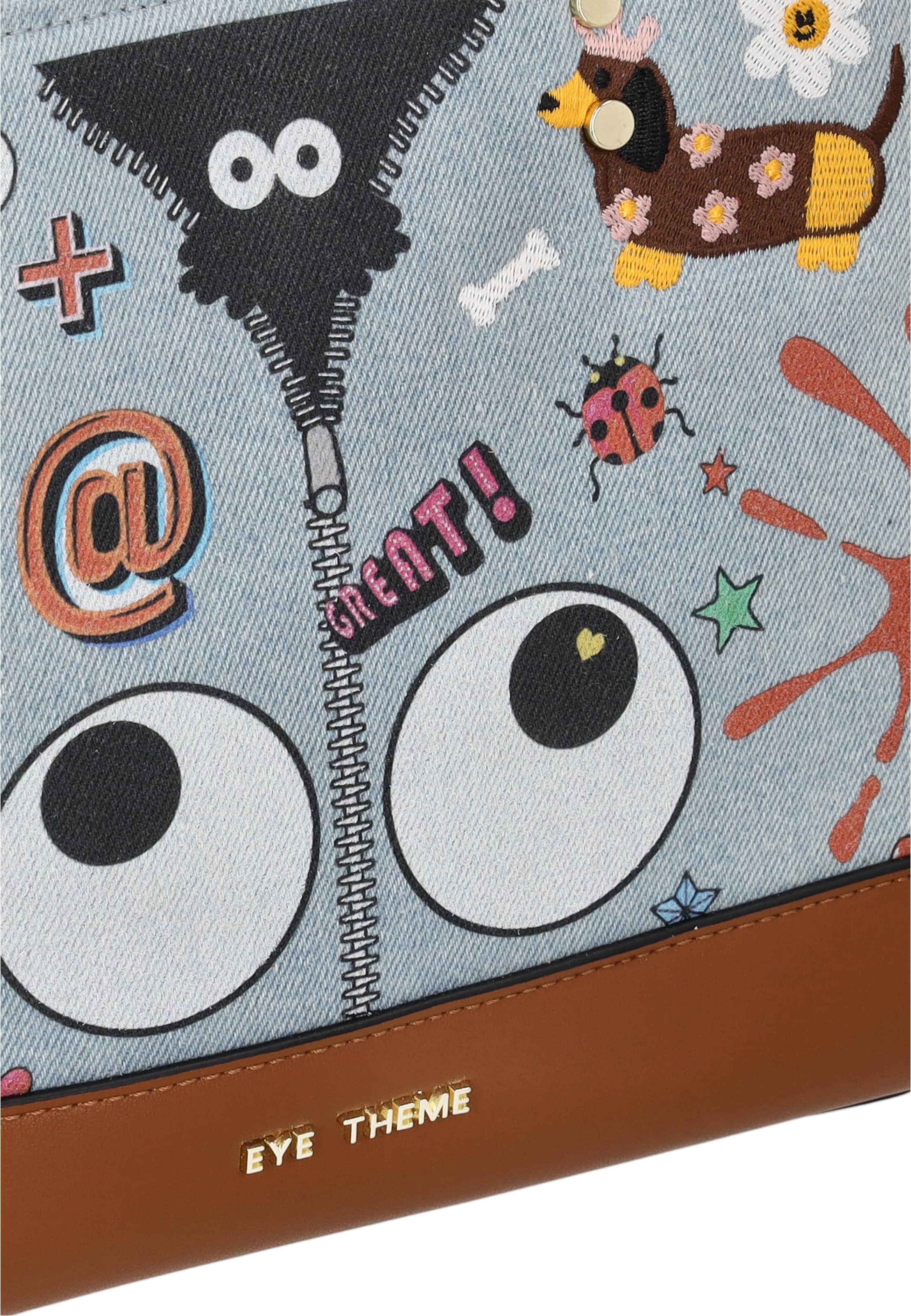 myMo Pop - Bolso de mano 'Eye Theme' en azul