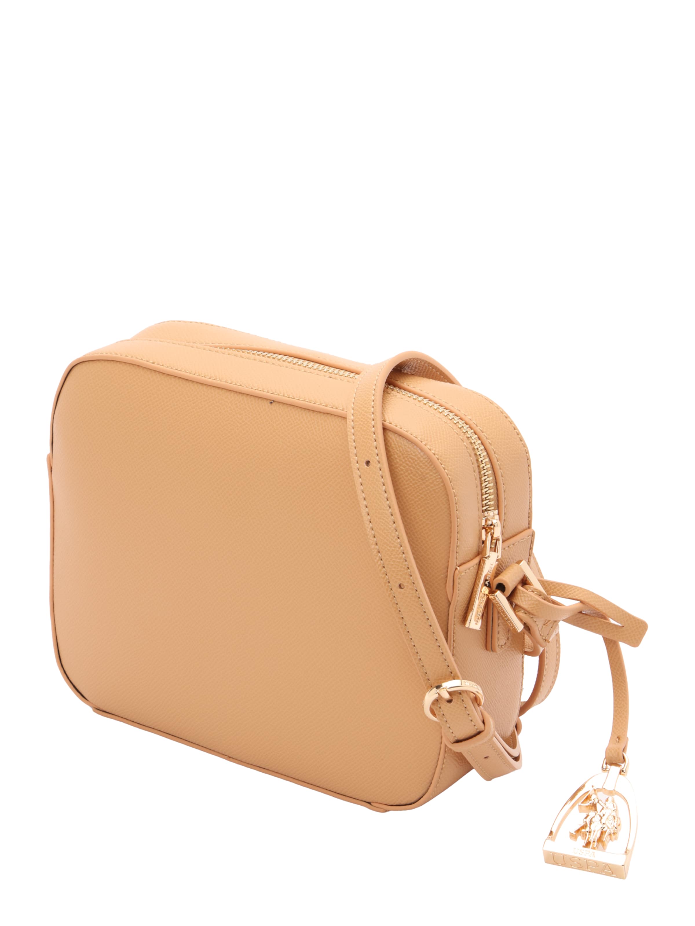 U.S. POLO ASSN. Skuldertaske i beige: side