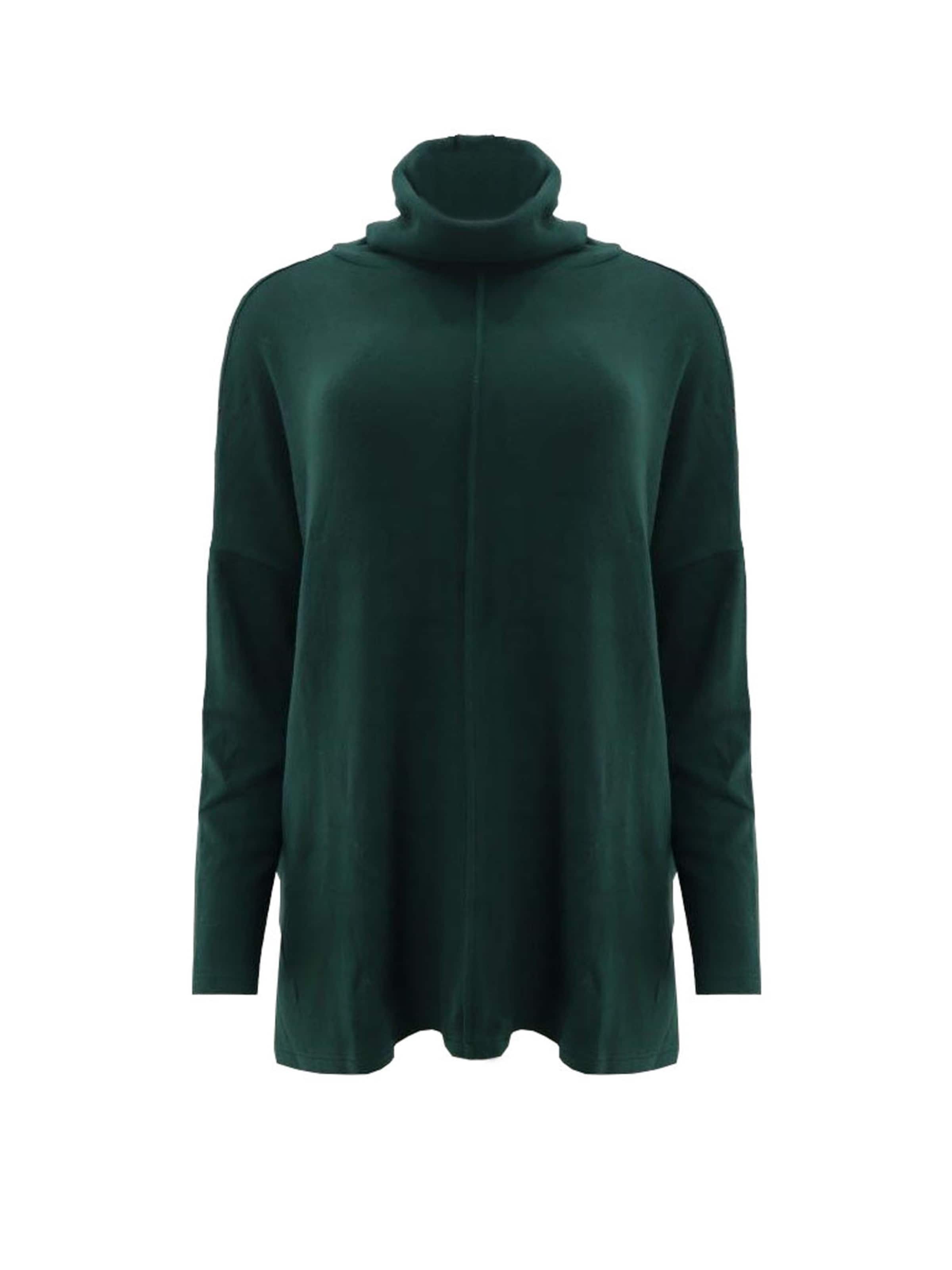 Apricot Roll Neck Soft Touch Oversized Top ' ' in Grün: Vorderseite