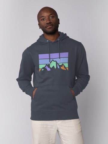 Watapparel Sweatshirt 'Retro Landscape' in Grijs: voorkant