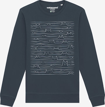 Watapparel Sweatshirt ' Doodle Cats ' in Grijs: voorkant