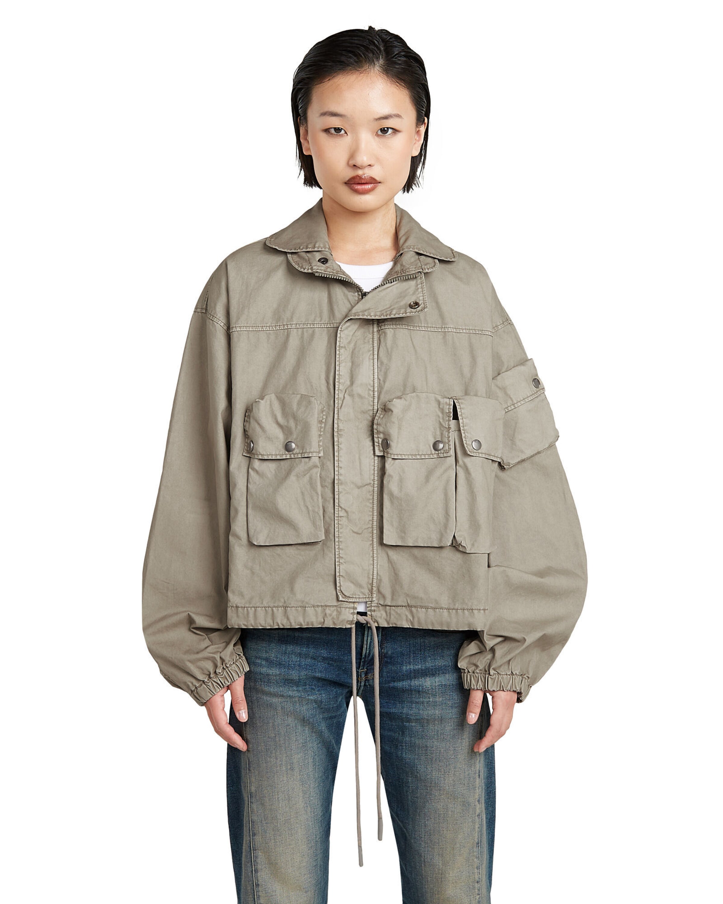 G-STAR Tussenjas 'Field Jacket' in Beige: voorkant