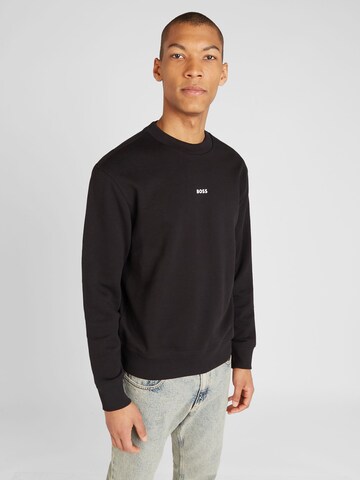 BOSS Sweatshirt 'We Small' in Zwart: voorkant