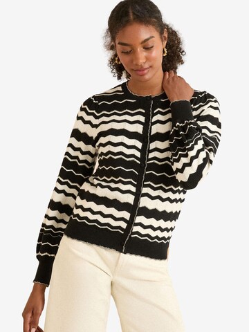 love & roses Knit Cardigan in Black: front