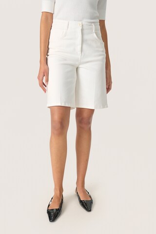 évasé Pantalon 'Selino ' SOAKED IN LUXURY en blanc : devant