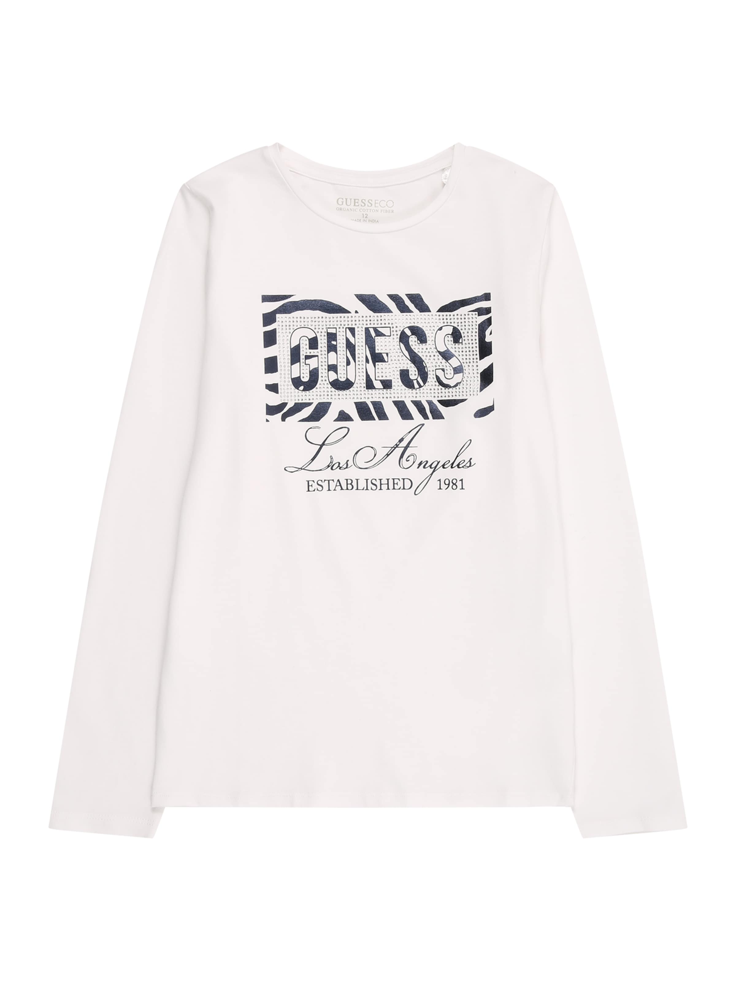 GUESS - Camiseta en blanco: frente
