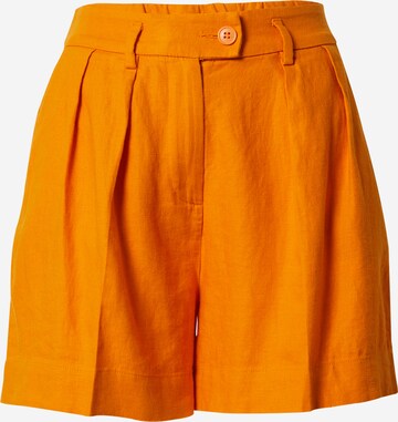 Pantalon à pince Sisley en orange : devant