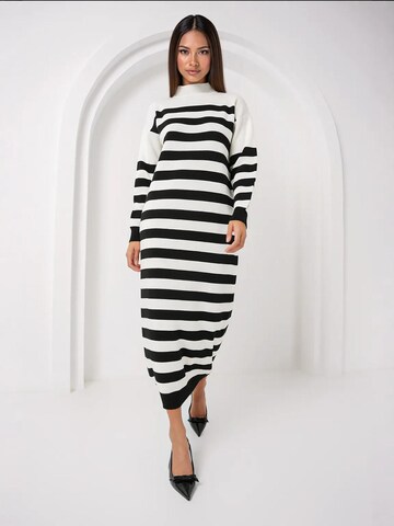 Bigdart Knitted dress in White: front