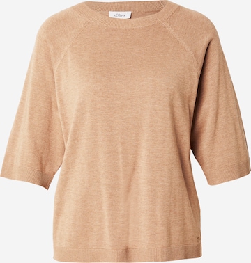 s.Oliver Pullover in Braun: Vorderseite