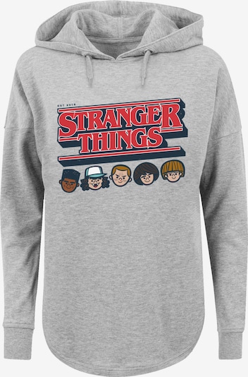 F4NT4STIC Sweatshirt 'Stranger Things Caricature Logo Netflix TV Series' in navy / braun / grau / rot, Produktansicht