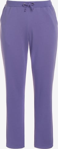 Regular Pantalon Ulla Popken en violet : devant