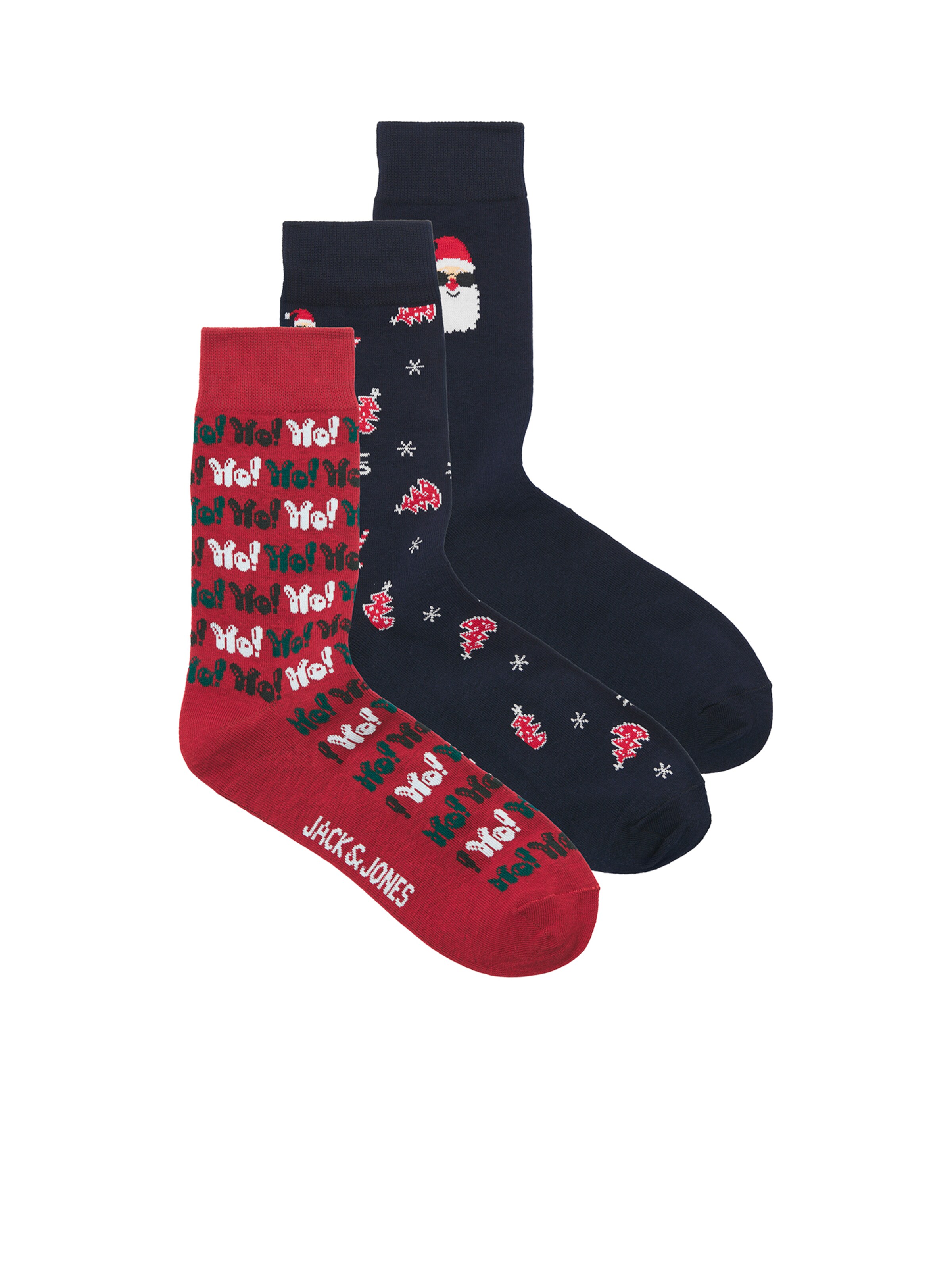 Șosete 'JACEDDIE XMAS' de la JACK & JONES pe albastru: față