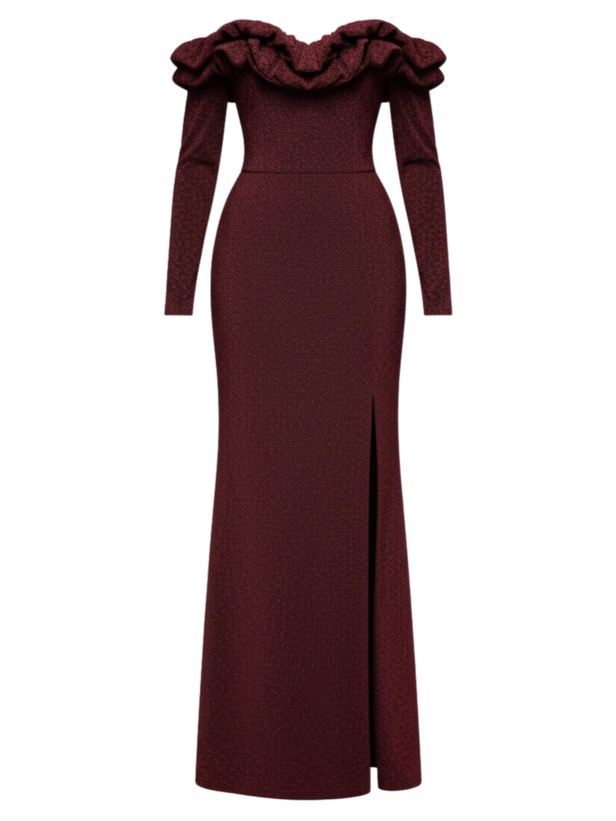 Ombre Avondjurk in Rood: voorkant