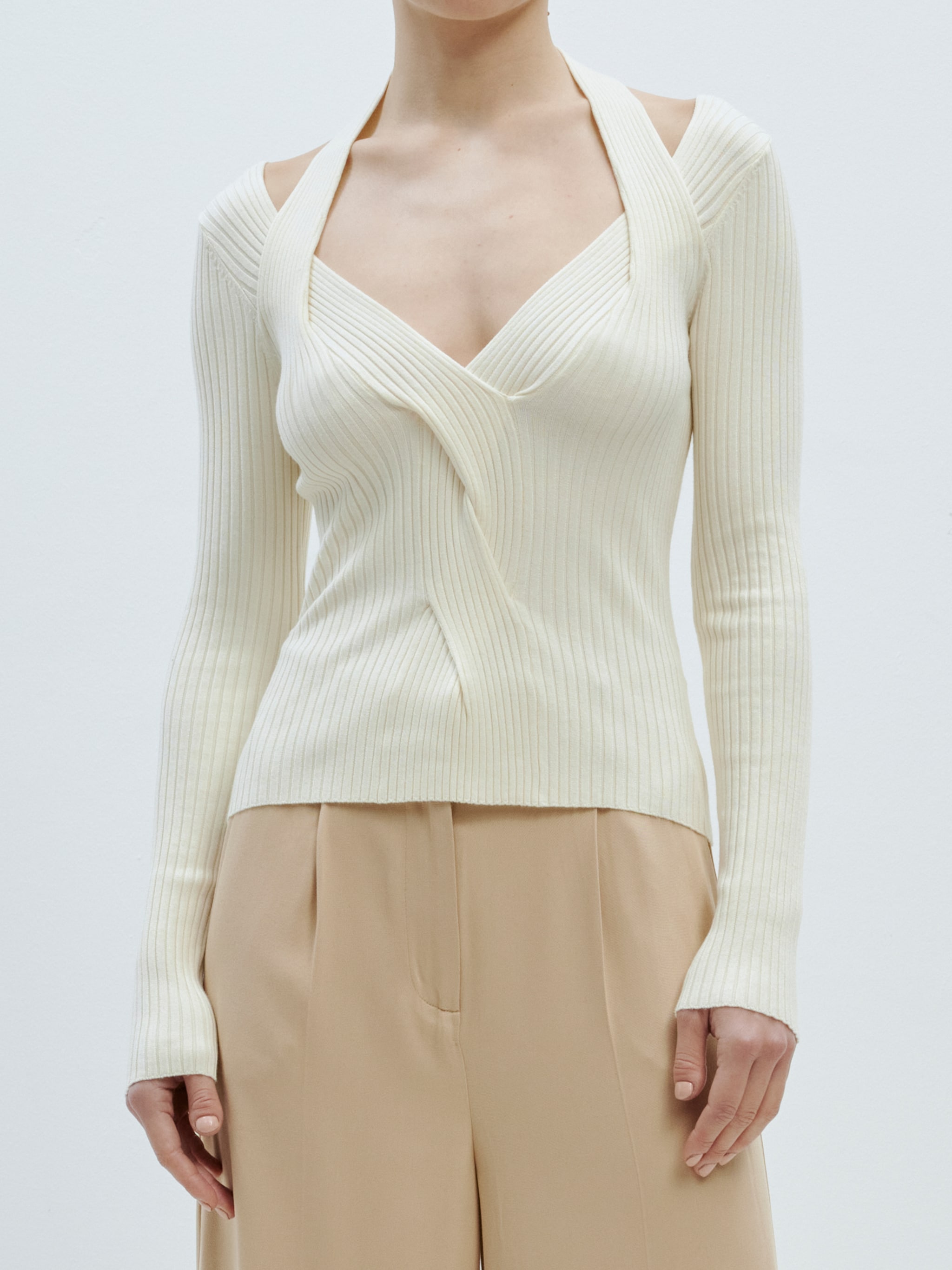 EDITED Produkte Pullover 'Kali' naturweiß