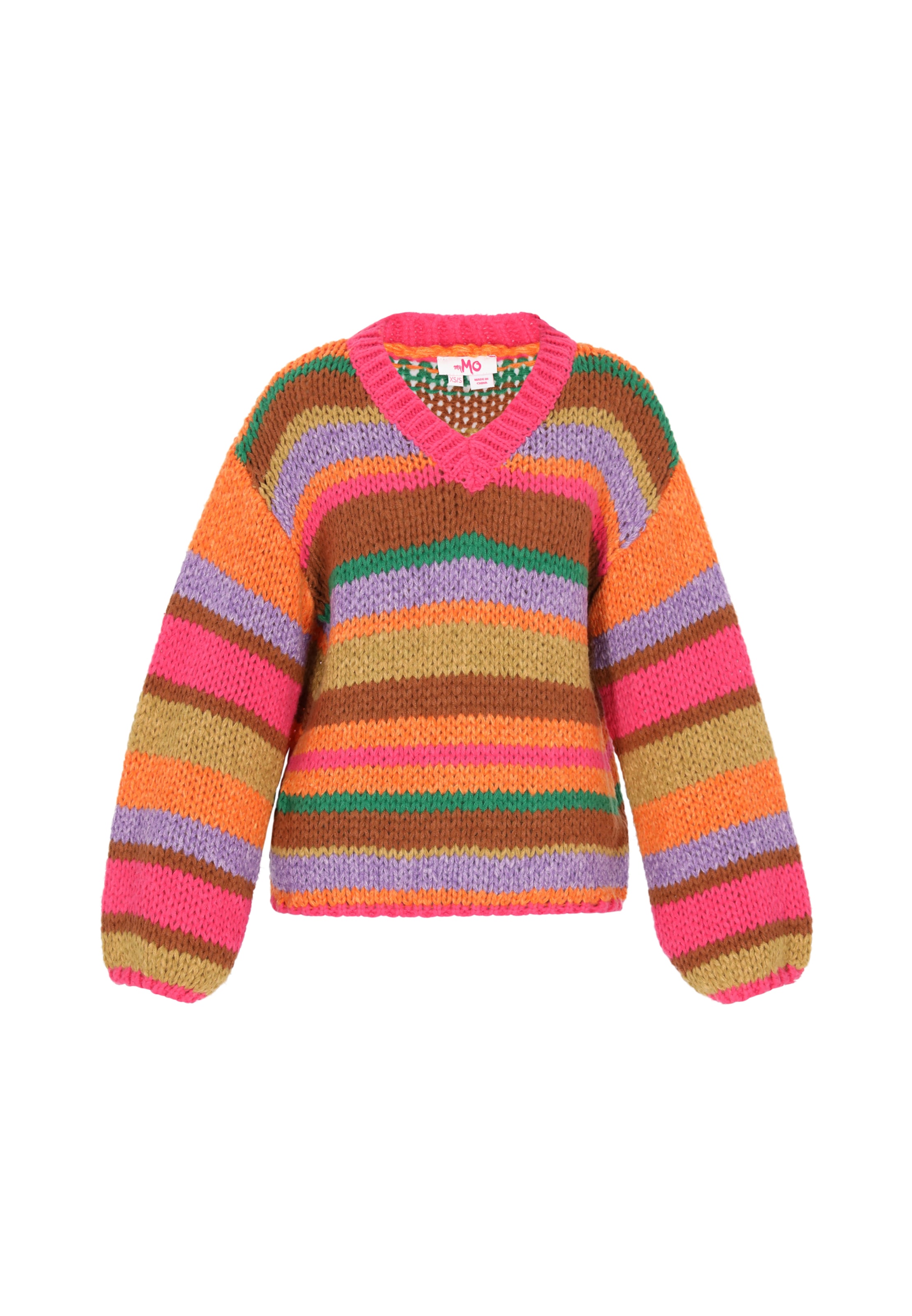 MYMO Oversize pulóver - rózsaszín: elől