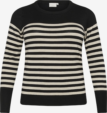 Pull-over 'Lizzy' KAFFE CURVE en noir : devant