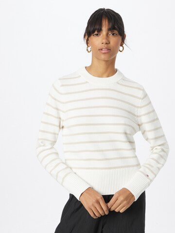 Pull-over TOMMY HILFIGER en blanc : devant