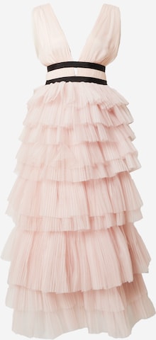 True Decadence Βραδινό φόρεμα 'TIERED' σε ροζ: μπροστά