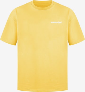 Smilodox T-Shirt Oversize Backprint Tamio in Gelb: Vorderseite