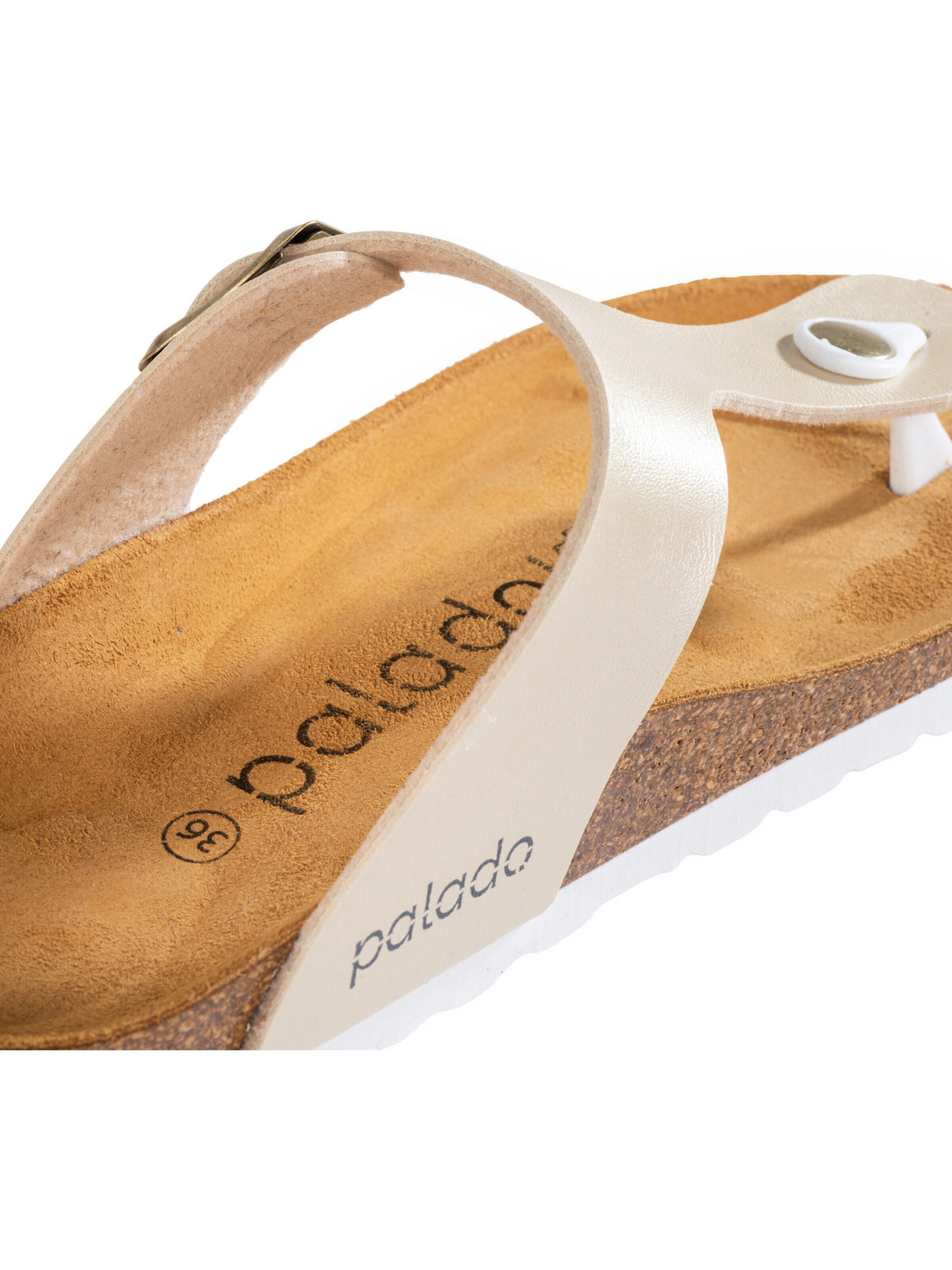 Palado Teenslipper 'Kos Metallic' in Beige