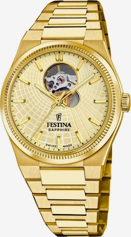 Montre à affichage analogique FESTINA en or : devant