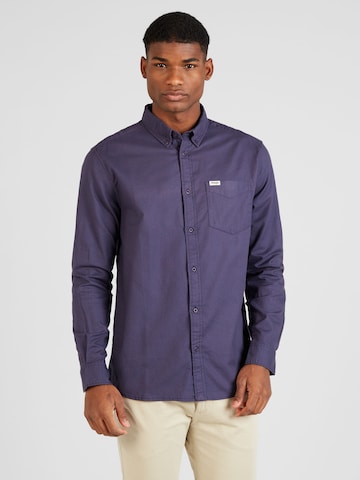 WRANGLER Regular fit Button Up Shirt in Purple: front