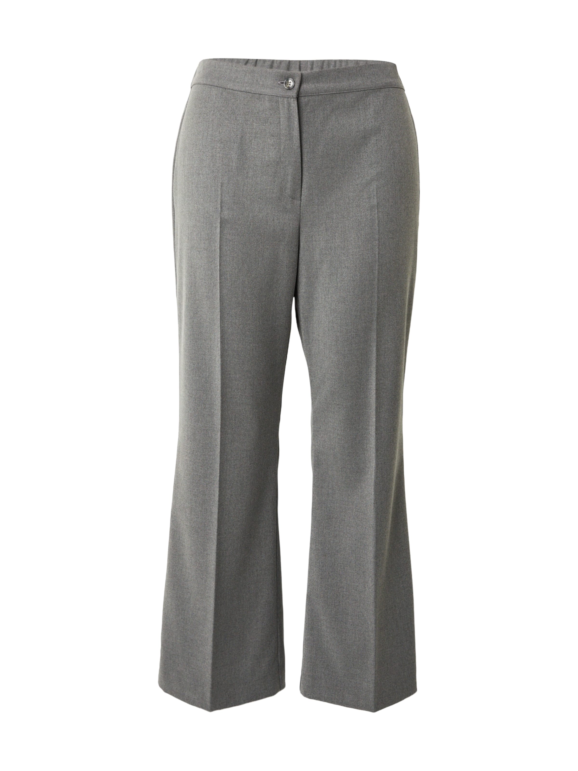 Persona by Marina Rinaldi Flared Pleated Pants 'PMRFATA' in Grey: front
