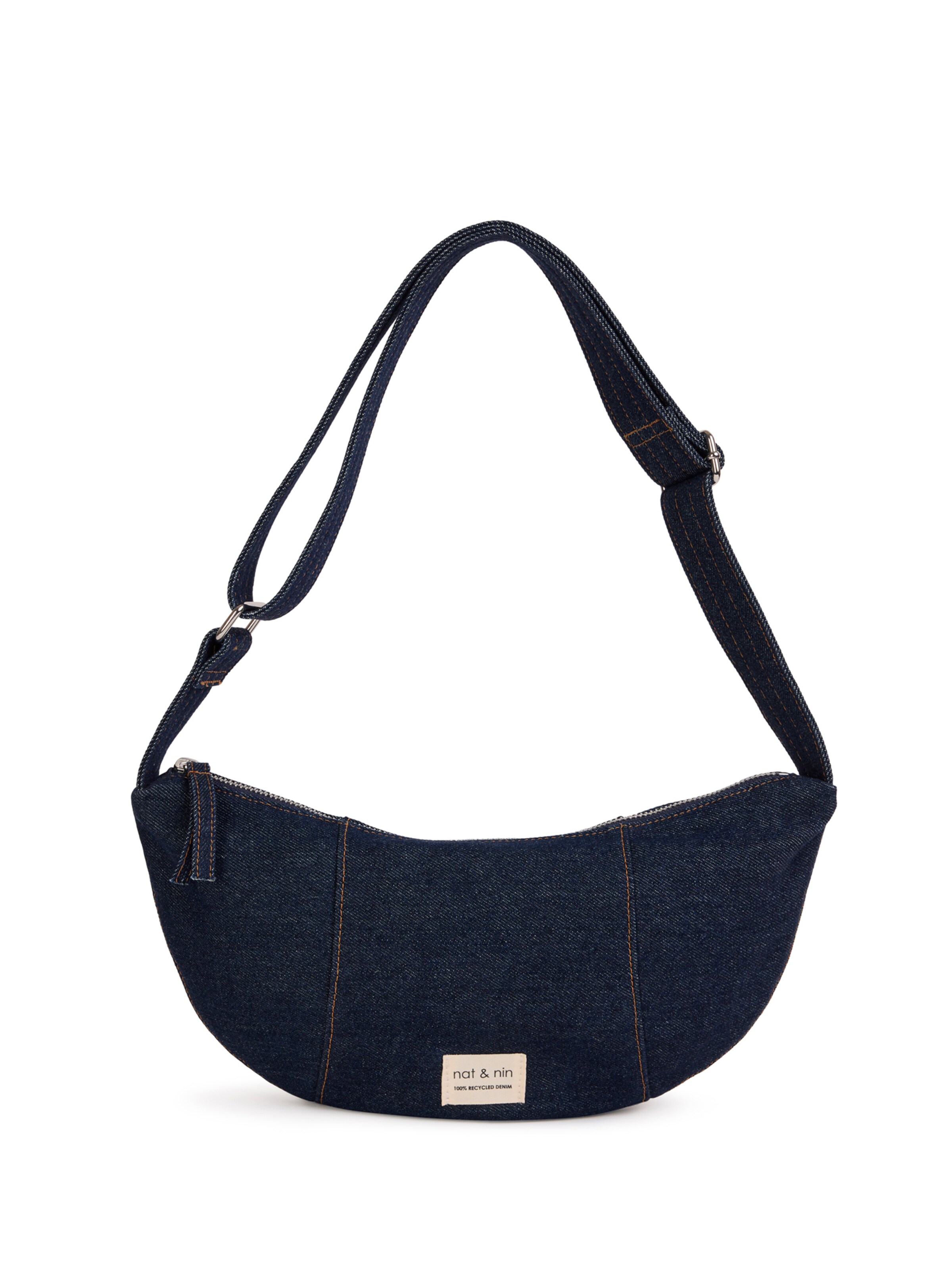 Nat&Nin Τσαντάκι μέσης ' LUCE DENIM ' σε μπλε: μπροστά