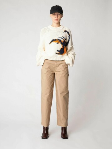 Résumé Loosefit Kalhoty 'Tala' – béžová