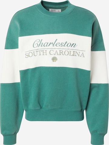 HOLLISTERSweater majica 'DESTINATION' - zelena boja: prednji dio