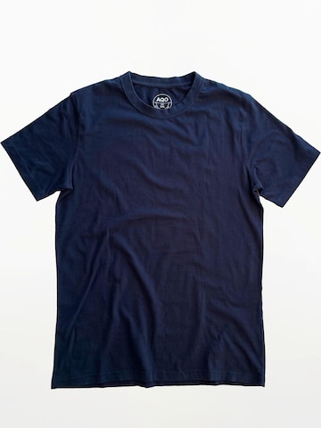 A Question Of (AQO) Shirt 'Anders Tee Garment Dyed' in Blauw: voorkant
