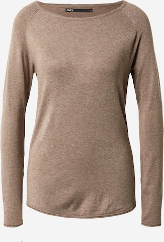 ONLY Sweater 'Mila' in Brown: front