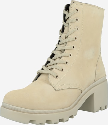 ABOUT YOU Lace-Up Ankle Boots 'Vanessa' in Beige: front